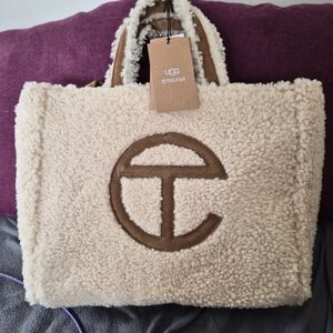 Telfar X UGG Collab- Cream Shearling Tote Bag